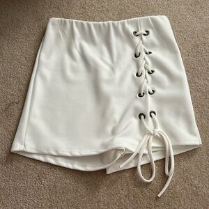 White Skort